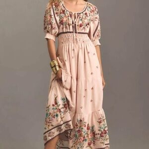 Anthropologie Floral Maxi Dress